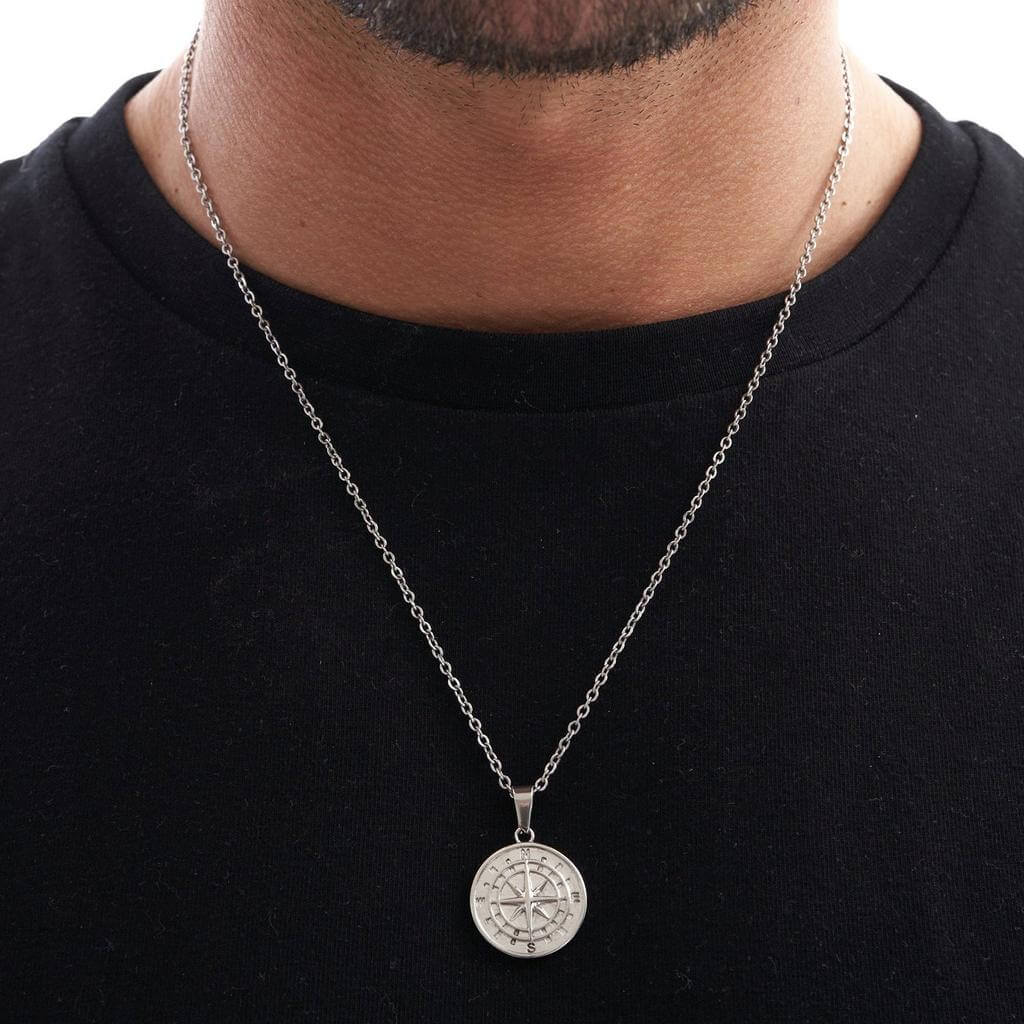 Silver Compass Pendant - Trifid