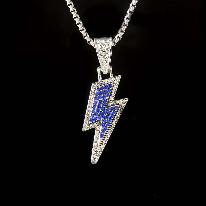 Bold Lightening Iced Out Pendant - Trifid