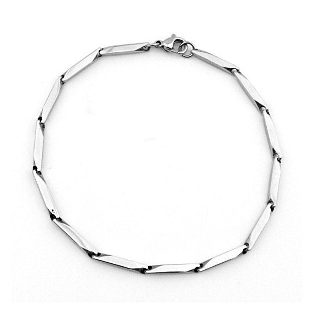 Silver necklace on a white background