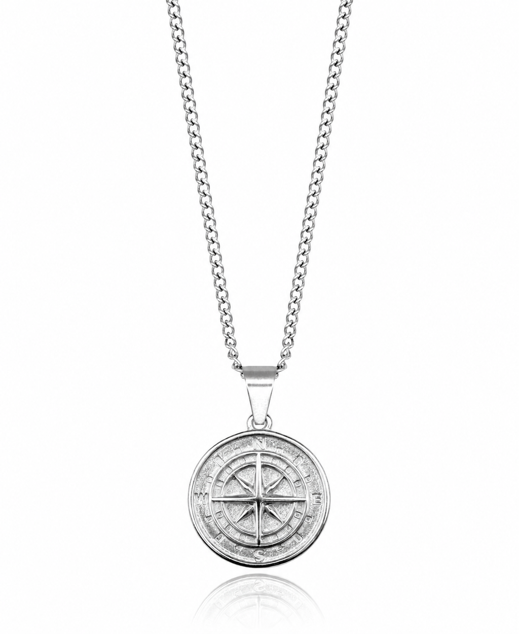 Silver Compass Pendant