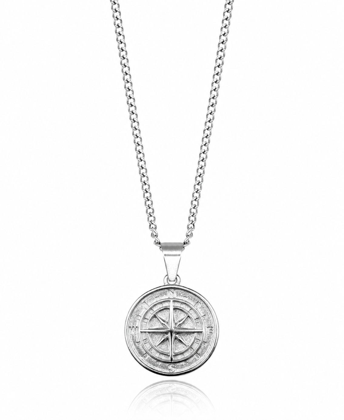 Silver Compass Pendant