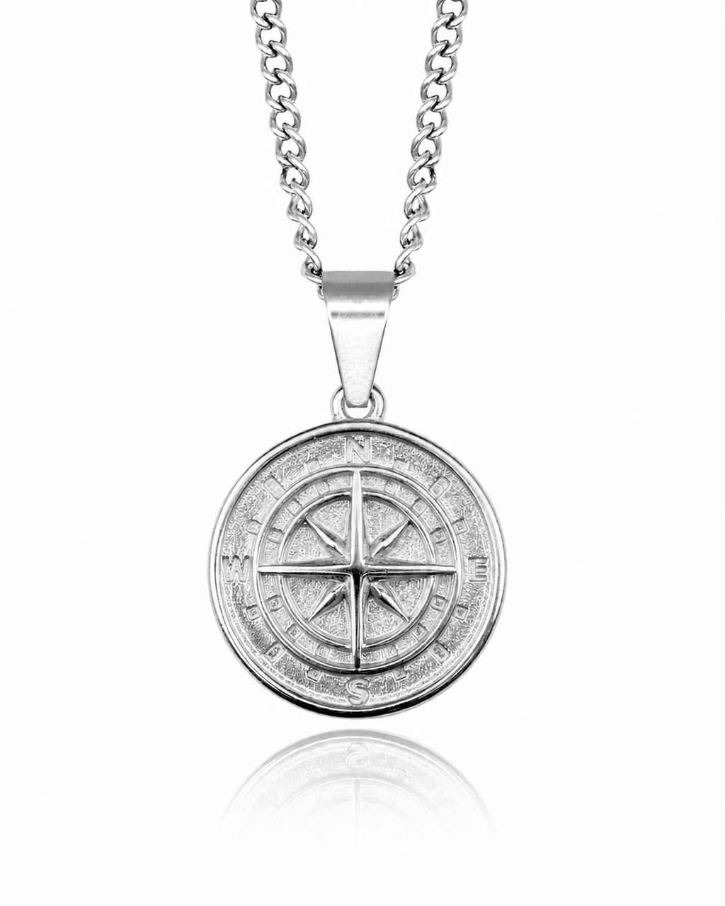 Silver Compass Pendant