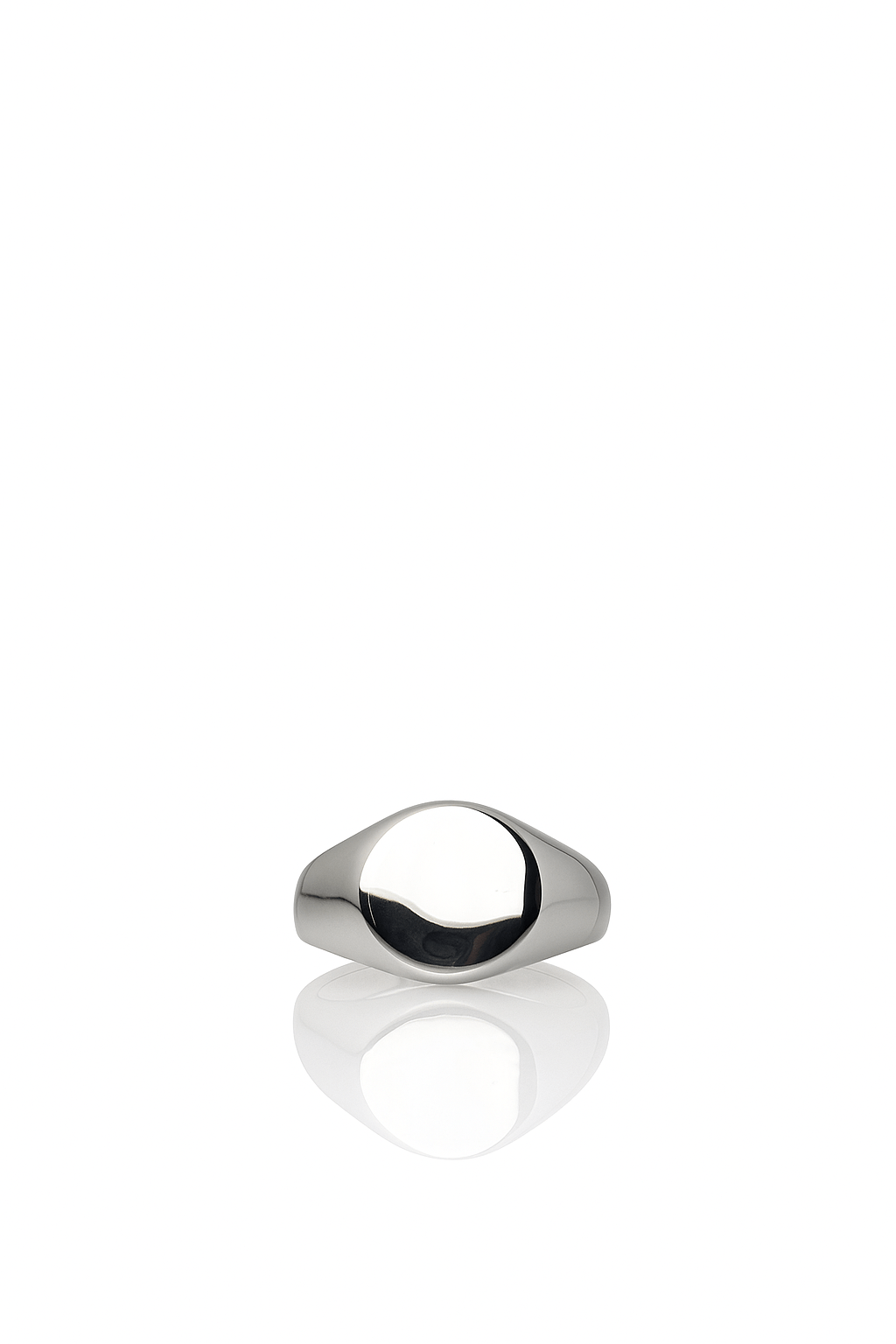 Round Silver Signet Ring - Trifid