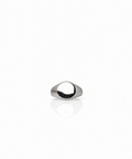 Round Silver Signet Ring