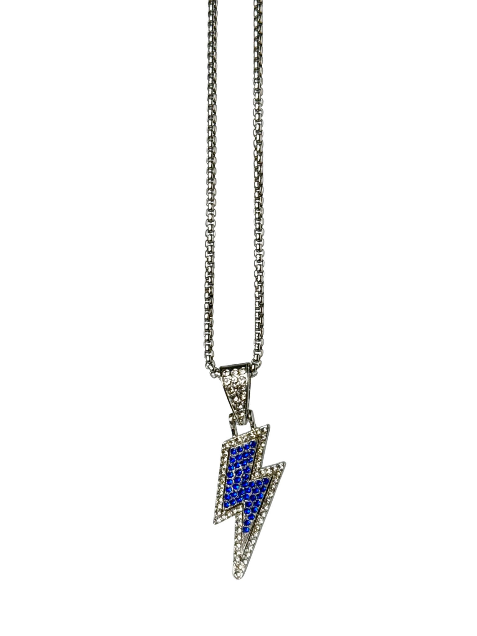 Bold Lightening Iced Out Pendant - Trifid
