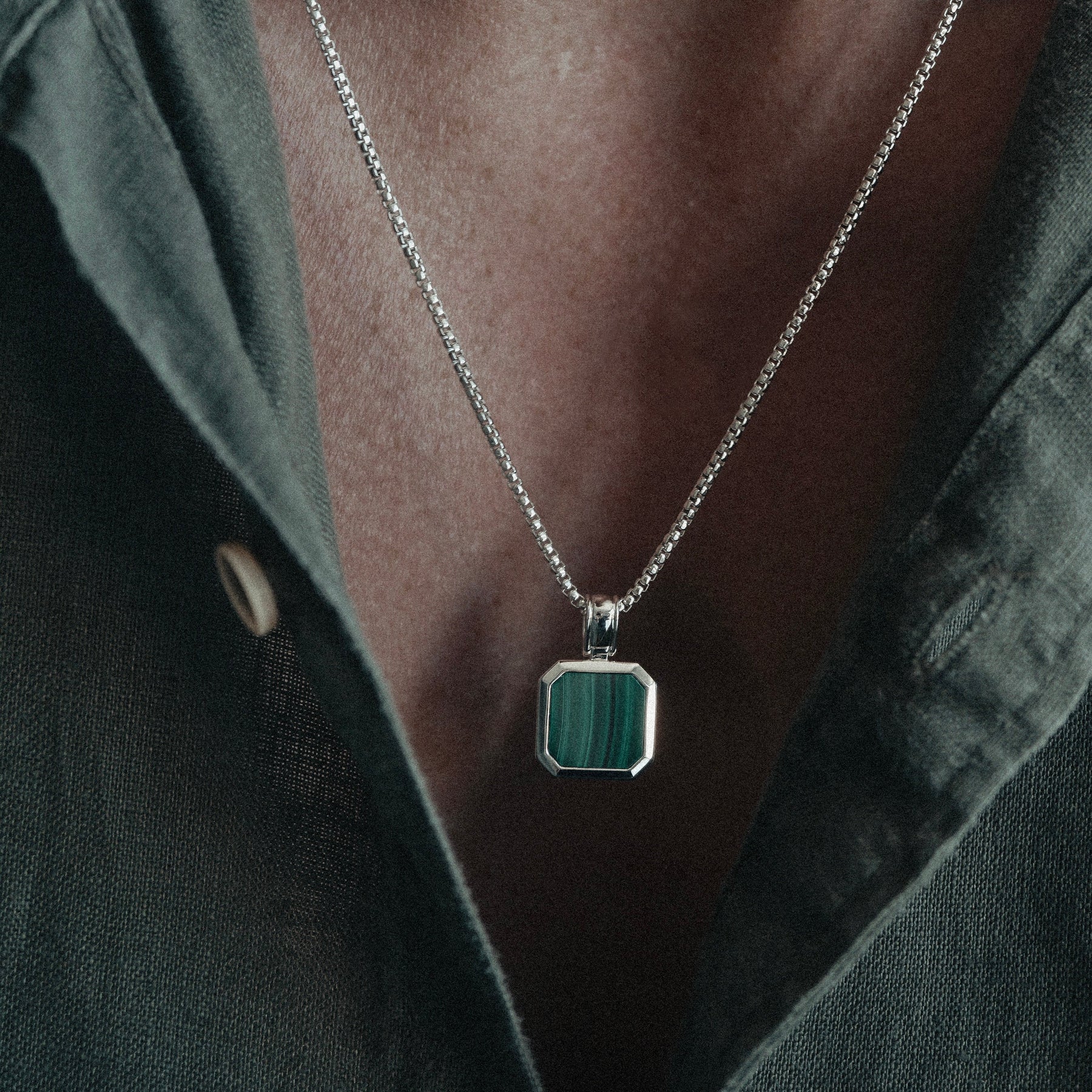 Green Malachite Pendant