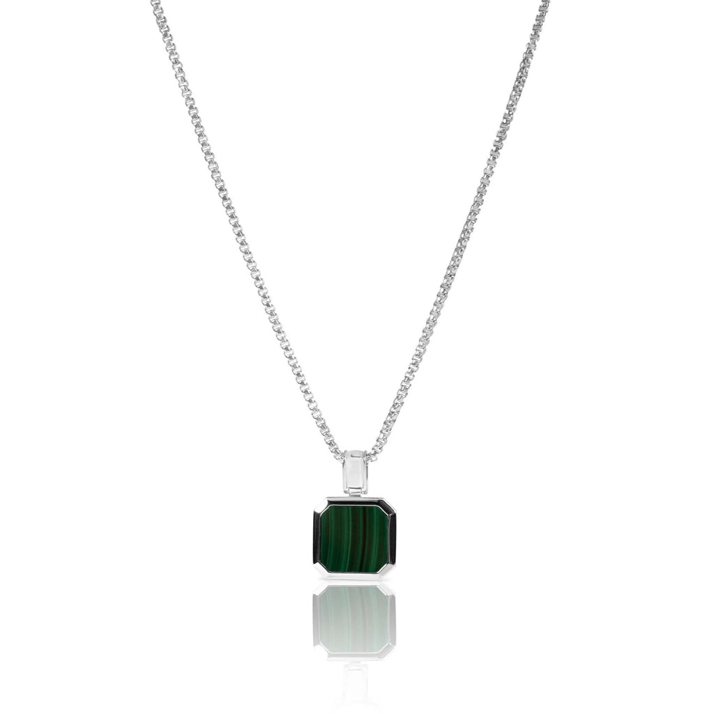 Green Malachite Pendant - Trifid