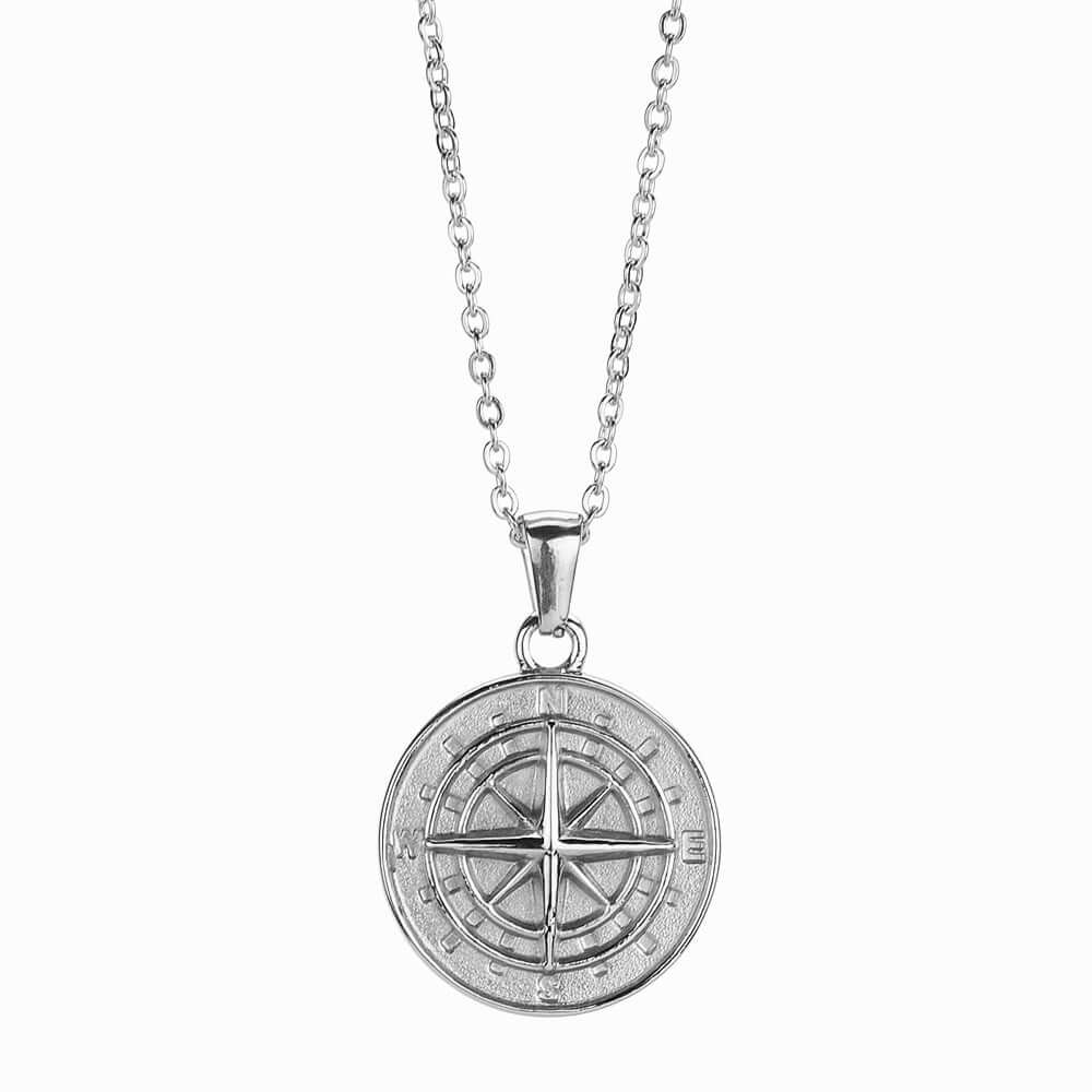 Silver Compass Pendant - Trifid